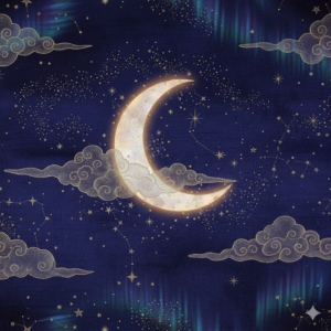 Moonlit Night Sky Print